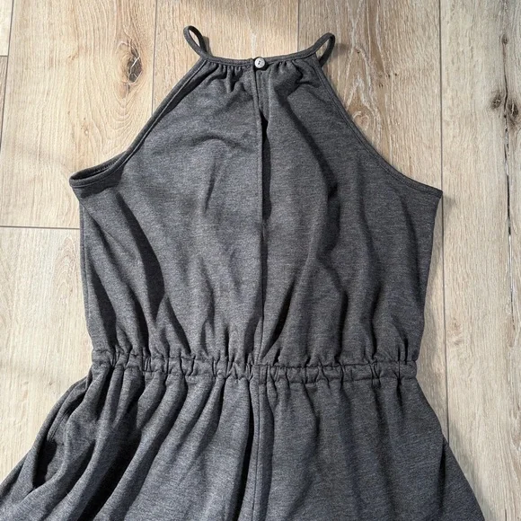 Three Bird Nest Gray Wide Leg Jumpsuit Sleeveless High Neck New - Picture 6 of 9